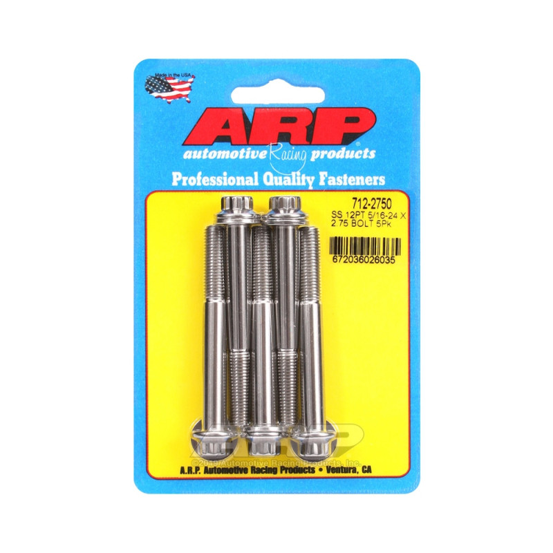 Set de șuruburi și piulițe universale ARP 5/16-24 – Oțel inoxidabil, 12 bucăți x 5 - ARP-712-2750 - 712-2750 - 3666618197449